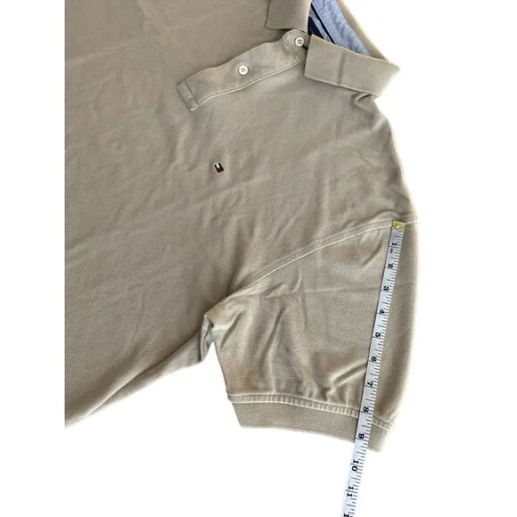 Tommy Hilfiger Mens Polo Shirt Classic Beige Size Large - Picture 6 of 7